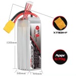 GNB 3500 5000mAh 6S 22.2V 100C XT60 RC CAR Drone Battery High Discharge C Rating Performance for Drone